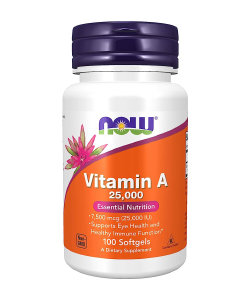 NOW Vitamin A 25000 Softgels